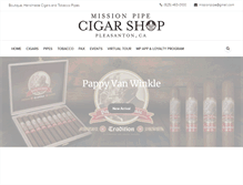 Tablet Screenshot of missionpipecigarshop.com